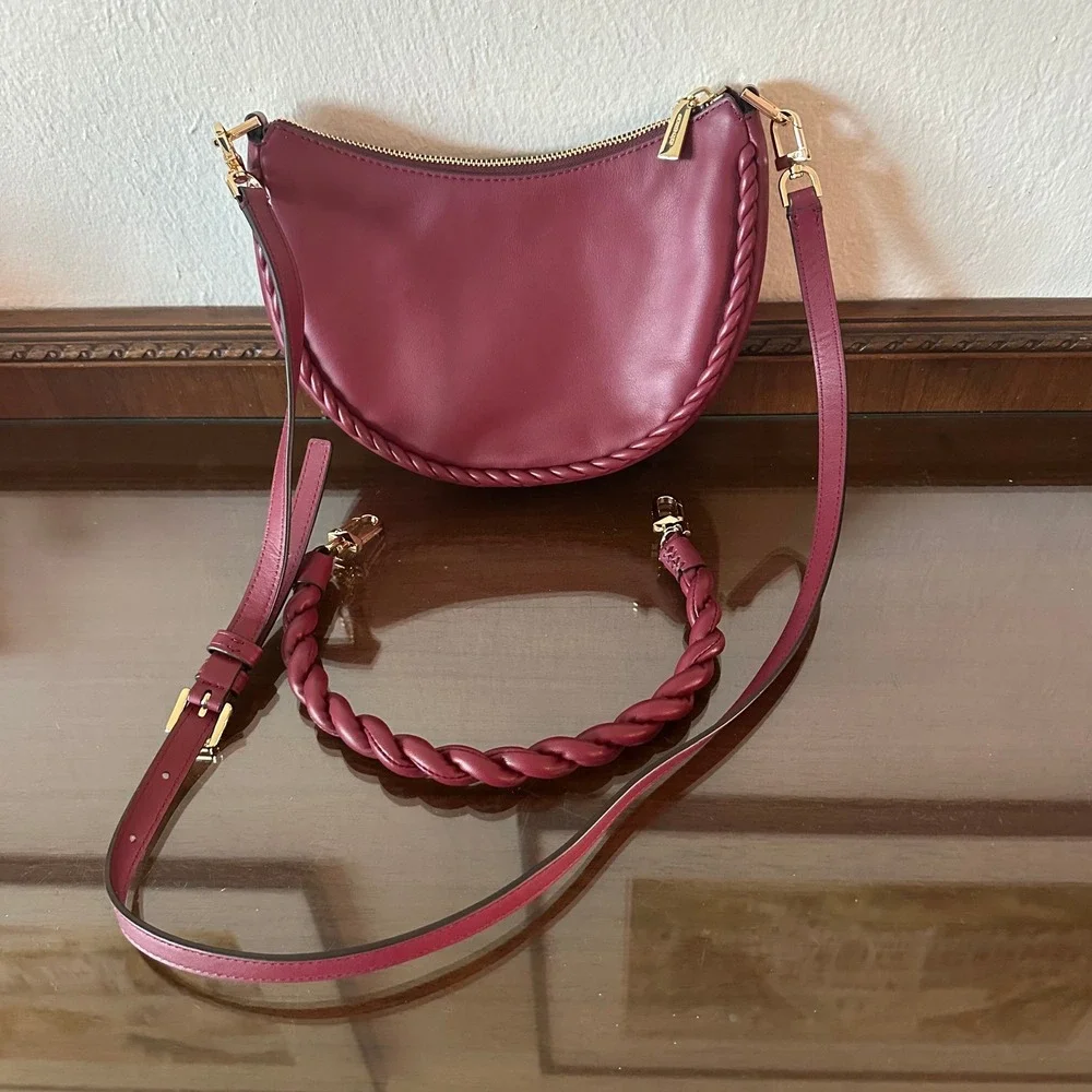 Michael Kors‎ Kyla Small Leather Convertible Pochette Equestrian Nautical